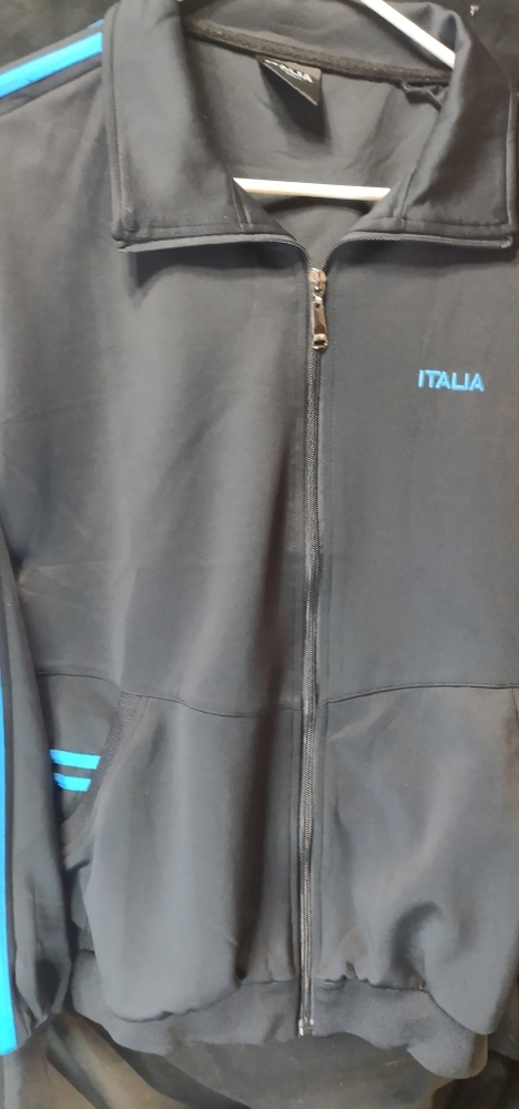 Italia 2XL Men's Black Track Jacket.